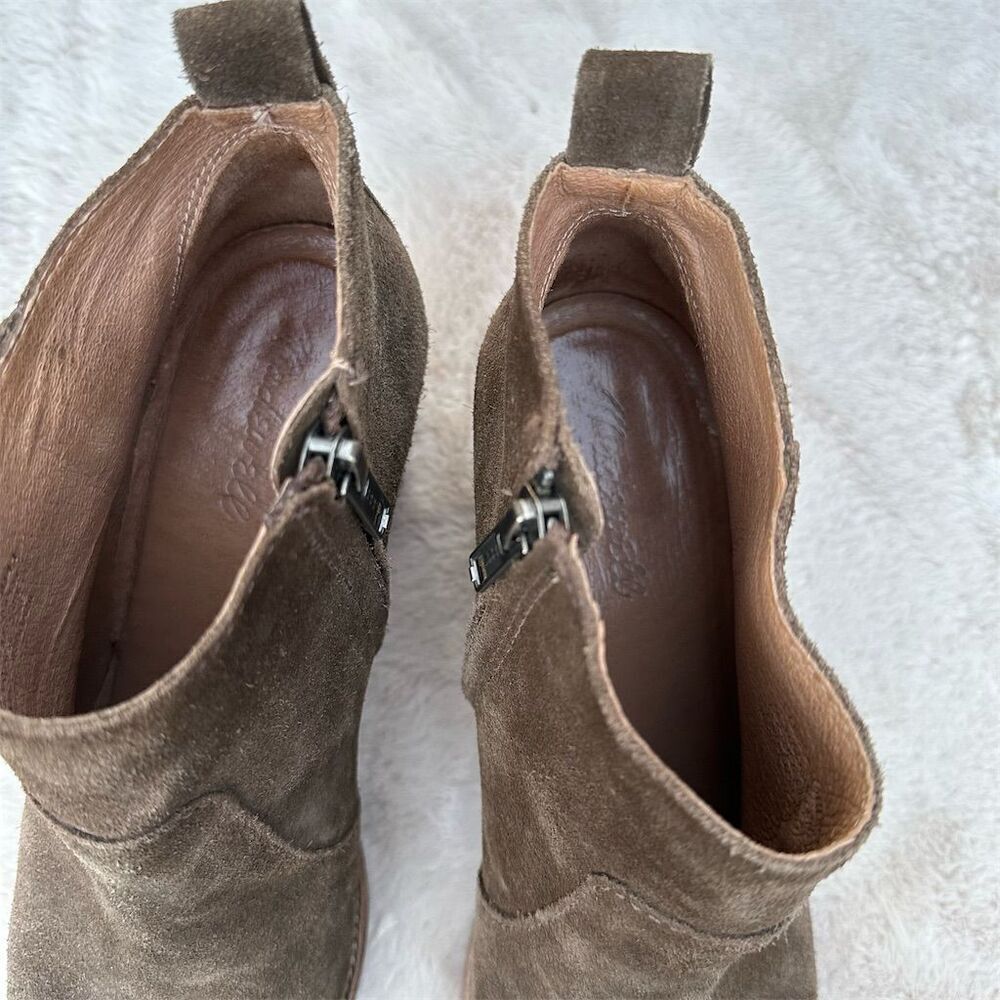 Madewell Women's Brenner Suede Ankle Booties Brown Size 9 Casual - Picture 8 of 8